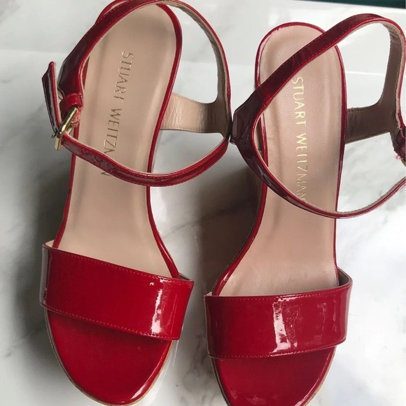 Stuart Weitzman wedge sling sandals - Picture 2 of 10
